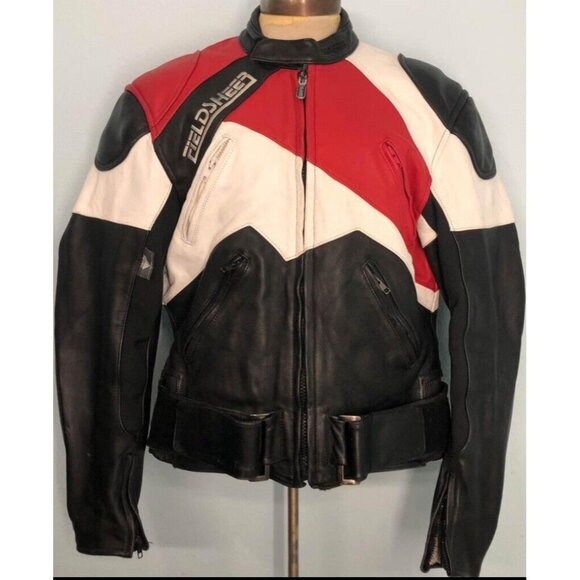 FIELDSHEER Motorcycle Leather Jacket Large Men  Armor, Resistant Leather - Picture 1 of 9
